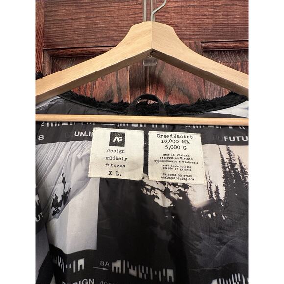 Analog Greed Jacket Men’s XL Black & Yellow Waterproof Snowboard Coat - Picture 3 of 4